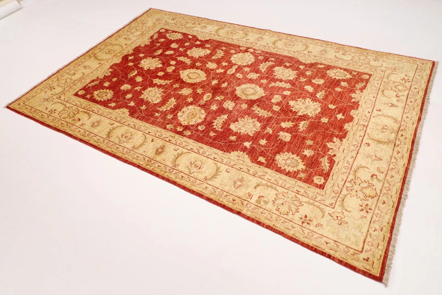 172 x 255 cm | Chobi Afghan Tribal Hand Knotted Veg Dye Wool Carpet