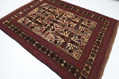 202 x 272 cm | Vintage Flat Weaved Kilim Afghan Tribal Hand Knotted Carpet