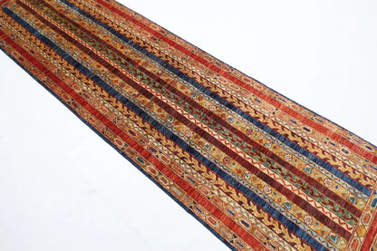 87 x 303 cm | Shawl Afghan Tribal Hand Knotted Wool Runner