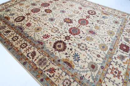 305 x 423 cm | Aryana Beige Afghan Hand Knotted Carpet