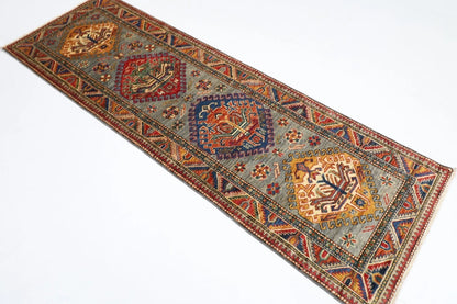 76 x 230 cm | Kazak Afghan Tribal Hand Knotted Wool Runner