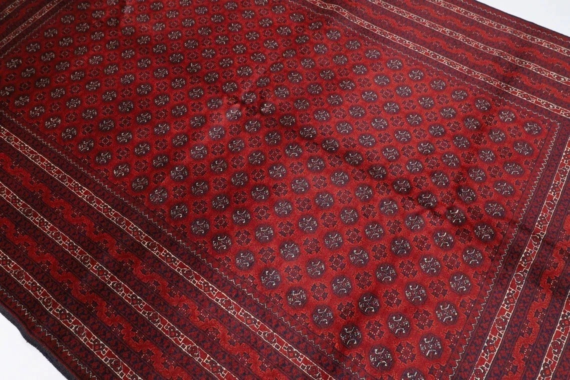 198 x 290 cm | Bokhara Afghan Tribal Hand Knotted Carpet