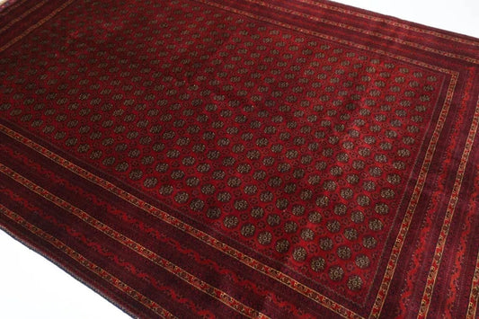 202 x 299 cm | Fine Mori Bokhara Afghan Tribal Hand Knotted Carpet