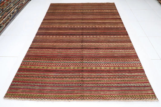 198 x 295 cm | Gabbeh Afghan Tribal Hand Knotted Carpet
