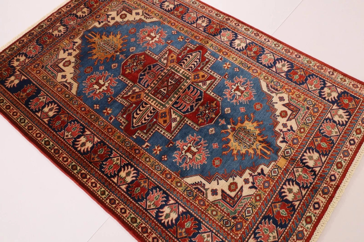 126 x 182 cm | Shirvan Afghan Tribal Hand Knotted Veg Dye Wool carpet