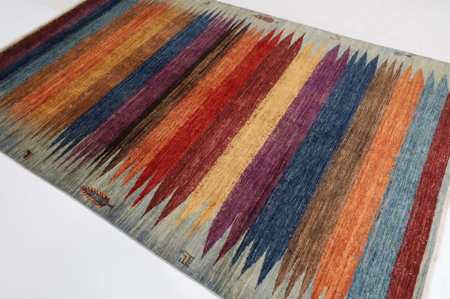 178 x 271 cm | Gabbeh Animal Afghan Tribal Hand Knotted Veg Dye Wool Carpet