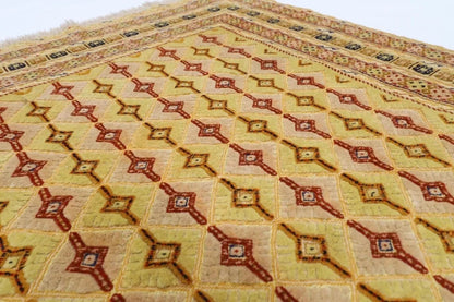 160 x 192 cm | Accent Afghan Tribal Hand Knotted Veg Dye Wool Carpet