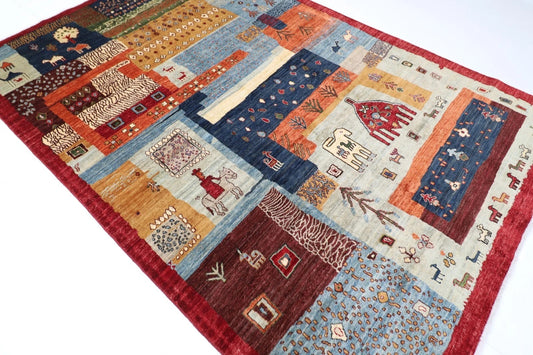 200 x 295 cm | Gabbeh Afghan Tribal Hand Knotted Oriental Carpet