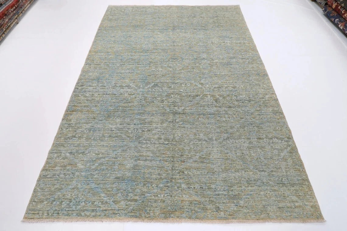 190 x 271 cm | Gabbeh Blue Afghan Tribal Hand Knotted Veg Dye Wool Carpet
