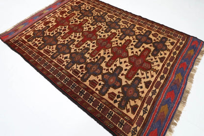 174 x 260 cm | Barjesta Flat Weaved Afghan Tribal Hand Knotted Wool Carpet kilim
