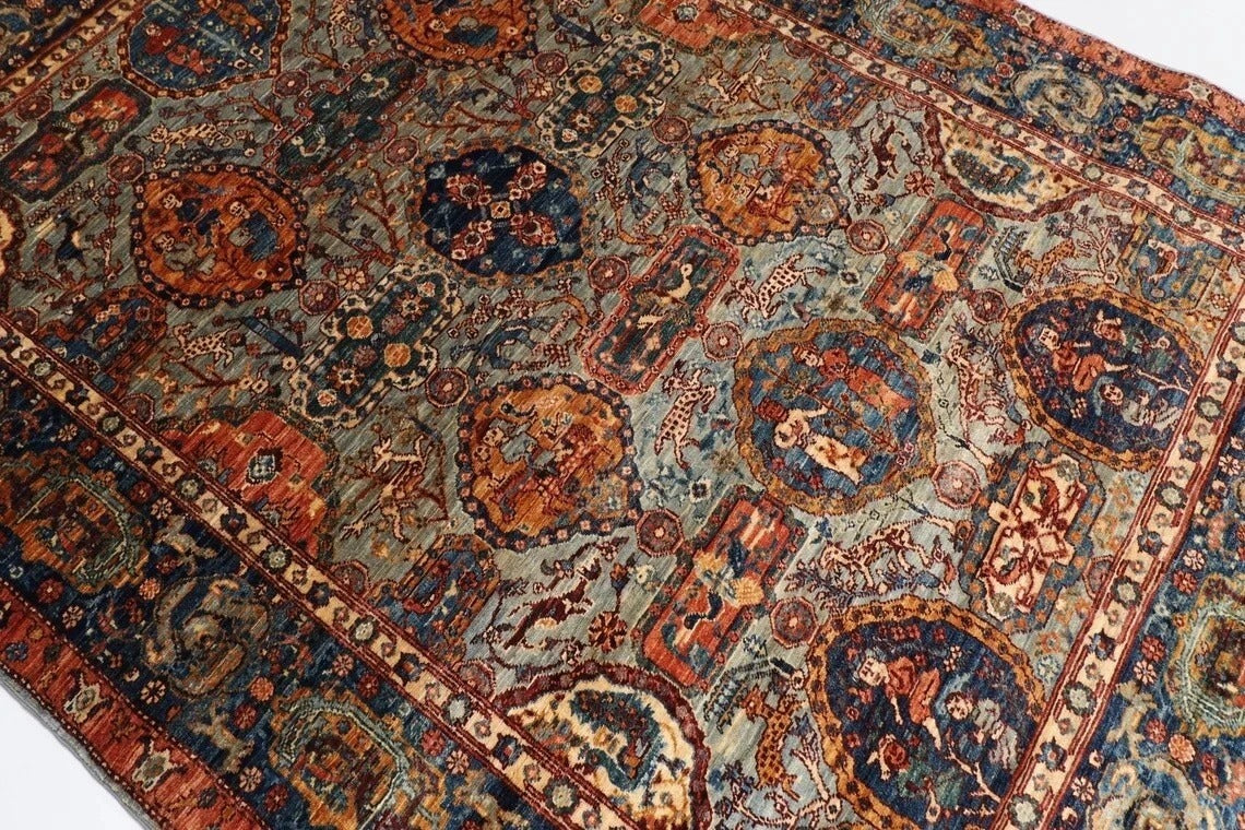 149 x 204 cm | Kerman Afghan Tribal Hand Knotted Veg Dye Wool Carpet