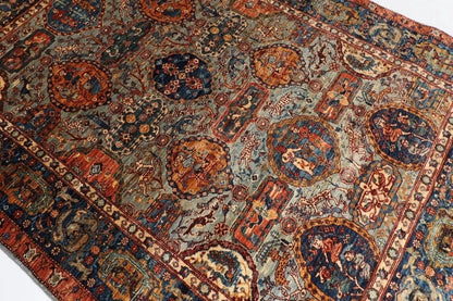 149 x 204 cm | Kerman Afghan Tribal Hand Knotted Veg Dye Wool Carpet