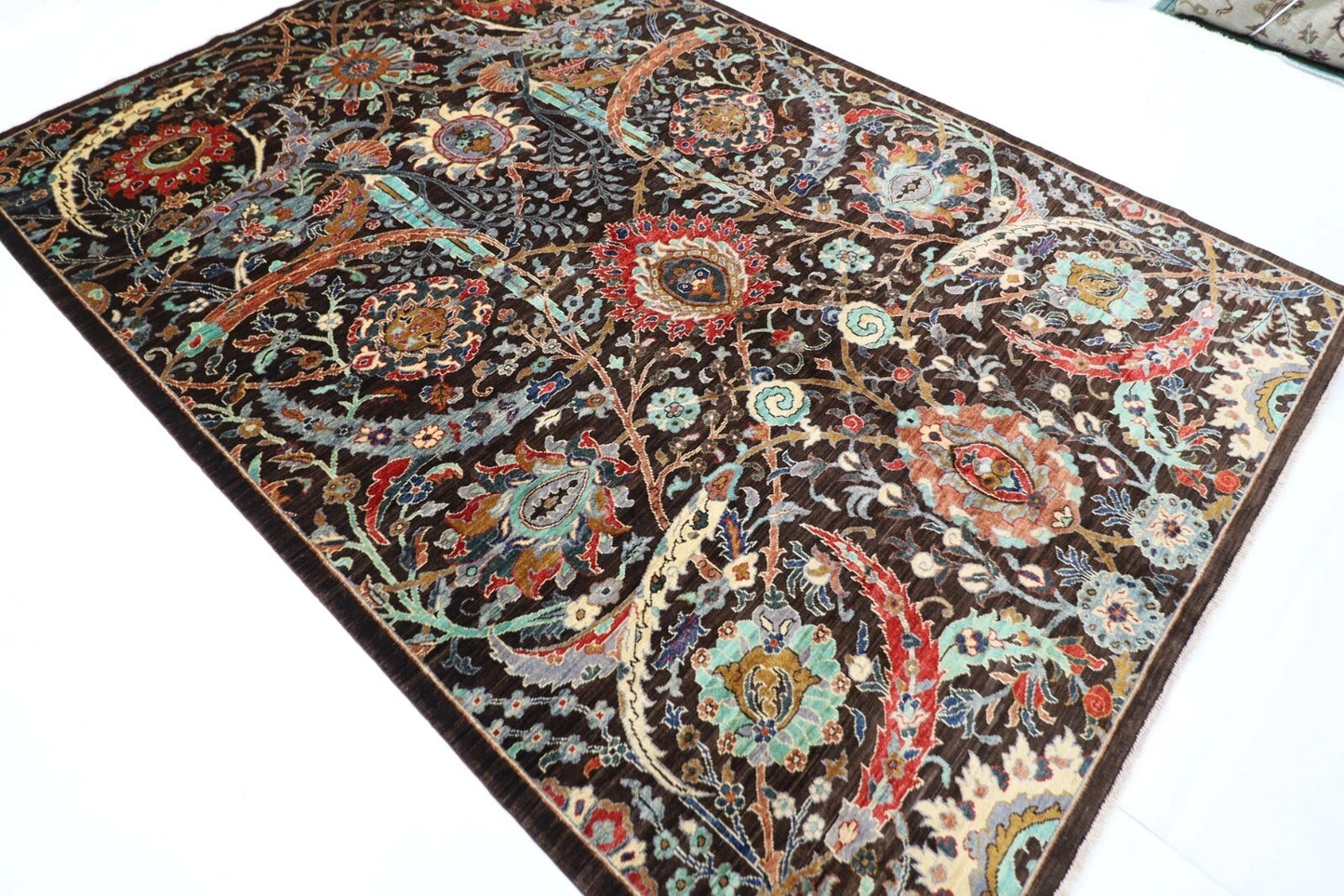 205 x 296 cm | Sickle Leaf Afghan Tribal Hand Knotted Carpet