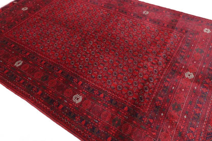 199 x 298 cm | Bokhara Afghan Tribal Hand Knotted Carpet