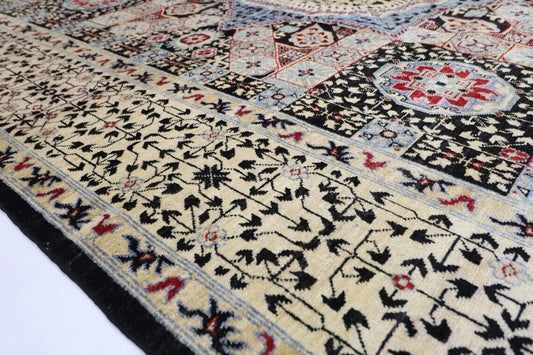276 x 371 cm | Mamluk Afghan Hand Knotted Carpet