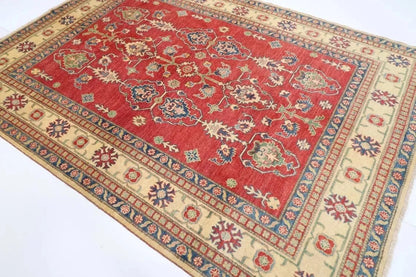 202 x 283 cm | Kazak Afghan Tribal Hand Knotted Carpet