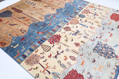 245 x 300 cm | Landscape Afghan Tribal Hand Knotted Carpet