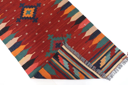 81 x 301 cm | Flat Weaved Kilim Afghan Tribal Hand Knotted Wool Runner