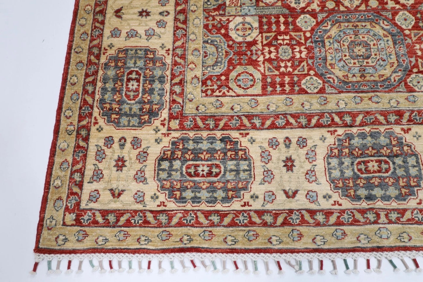 207 x 284 cm | Mamluk Afghan Tribal Hand Knotted Carpet