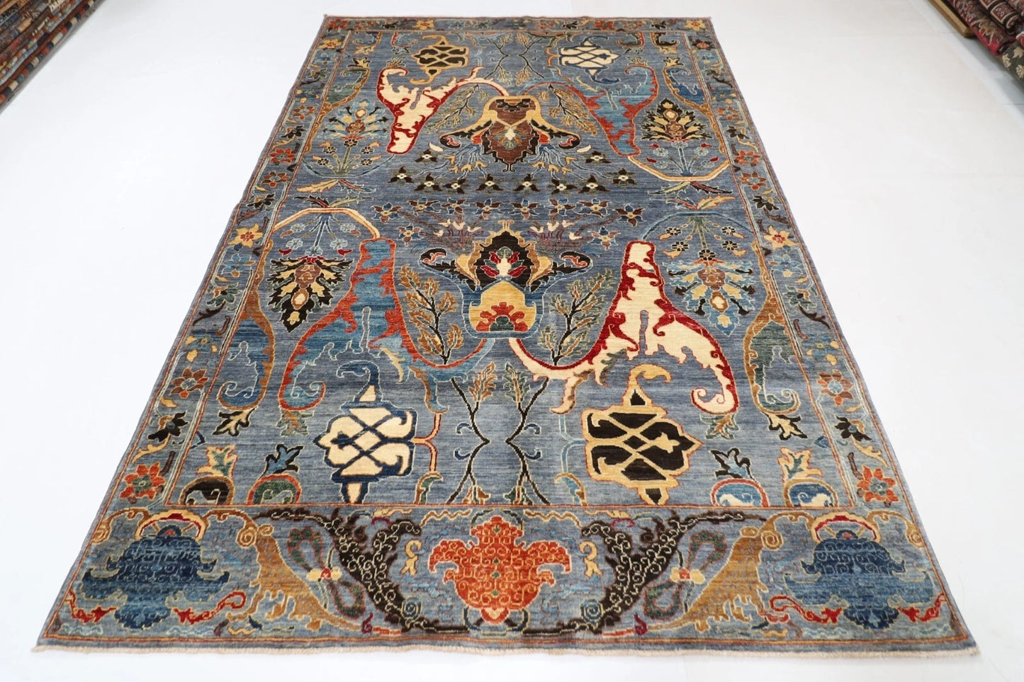 186 x 274 cm | Bidjar Gray Afghan Tribal Hand Knotted Veg Dye Wool carpet