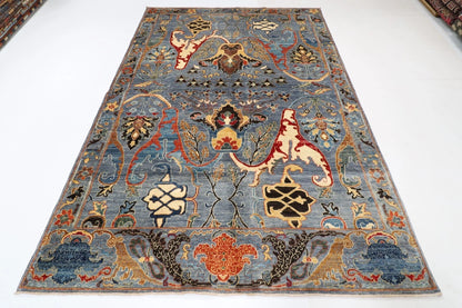 186 x 274 cm | Bidjar Gray Afghan Tribal Hand Knotted Veg Dye Wool carpet