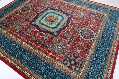 249 x 294 cm | Mamluk Afghan Tribal Hand Knotted Carpet