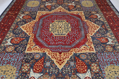 302 x 413 cm | Mamluk Afghan Tribal Hand Knotted Carpet
