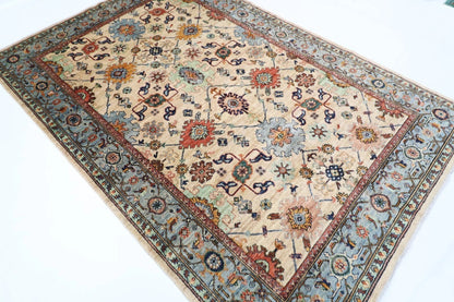 180 x 263 cm |  Aryana Beige Afghan Tribal Hand Knotted Veg Dye Wool carpet