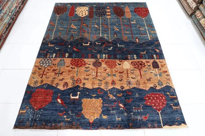 247 x 297 cm | Landscape Afghan Tribal Hand Knotted Carpet