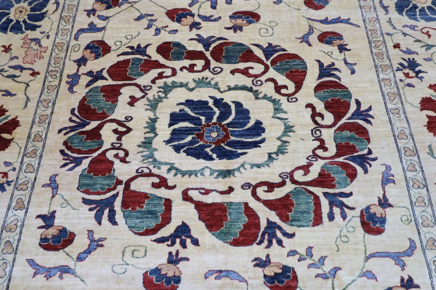 273 x 354 cm | Suzani Afghan Tribal Hand Knotted Carpet