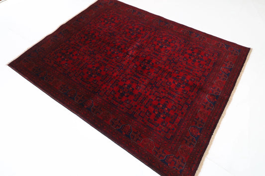 154 x 196 cm | Belgic Tribal Hand Knotted Wool Carpet
