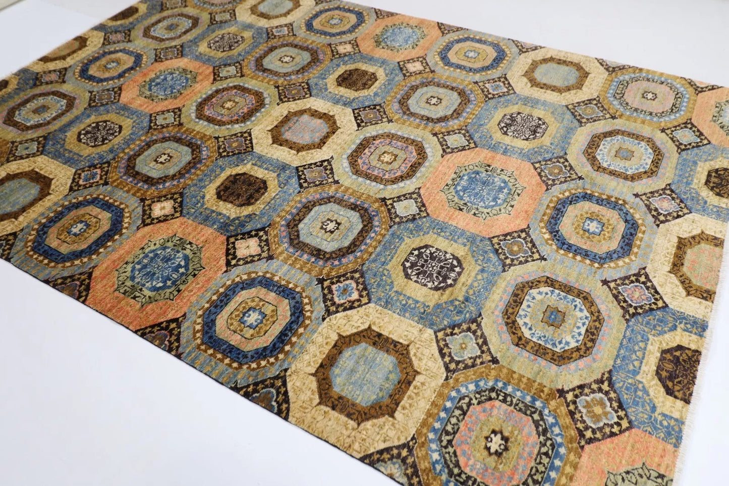 203 x 296 cm | Mamluk Afghan Tribal Hand Knotted Carpet