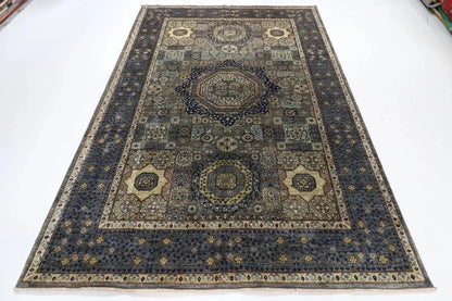 183 x 269 cm |  High Quality Mamluk Gray Afghan Tribal Hand Knotted Veg Dye Wool carpet