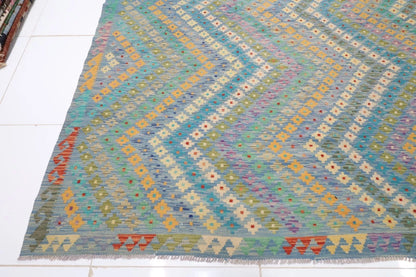 318 x 416 cm | Flat Weaved Afghan Tribal Hand Knotted Kilim