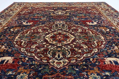 154 x 197 cm | Kerman Afghan Tribal Hand Knotted Veg Dye Wool Carpet