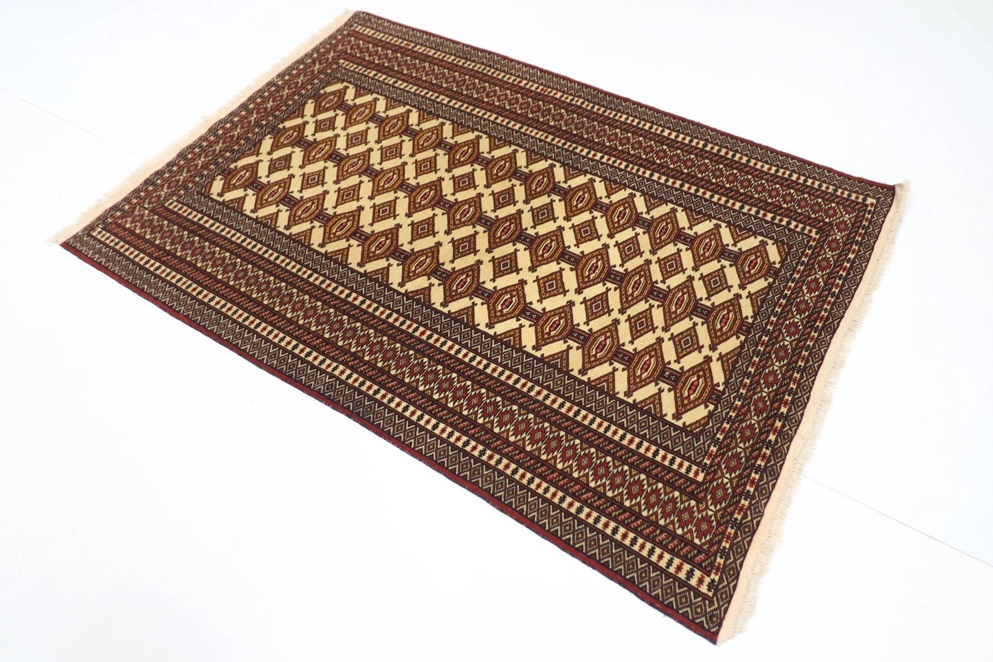 126 x 178 cm | Afghan Tribal Hand Knotted Veg Dye Wool carpet