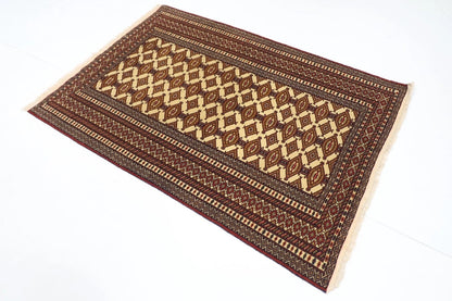 126 x 178 cm | Afghan Tribal Hand Knotted Veg Dye Wool carpet