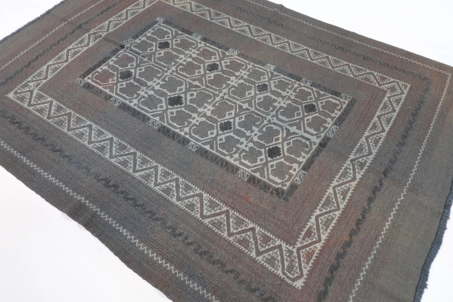 180 x 250 cm | Over Dye Afghan Tribal Hand Knotted Veg Dye Wool Carpet