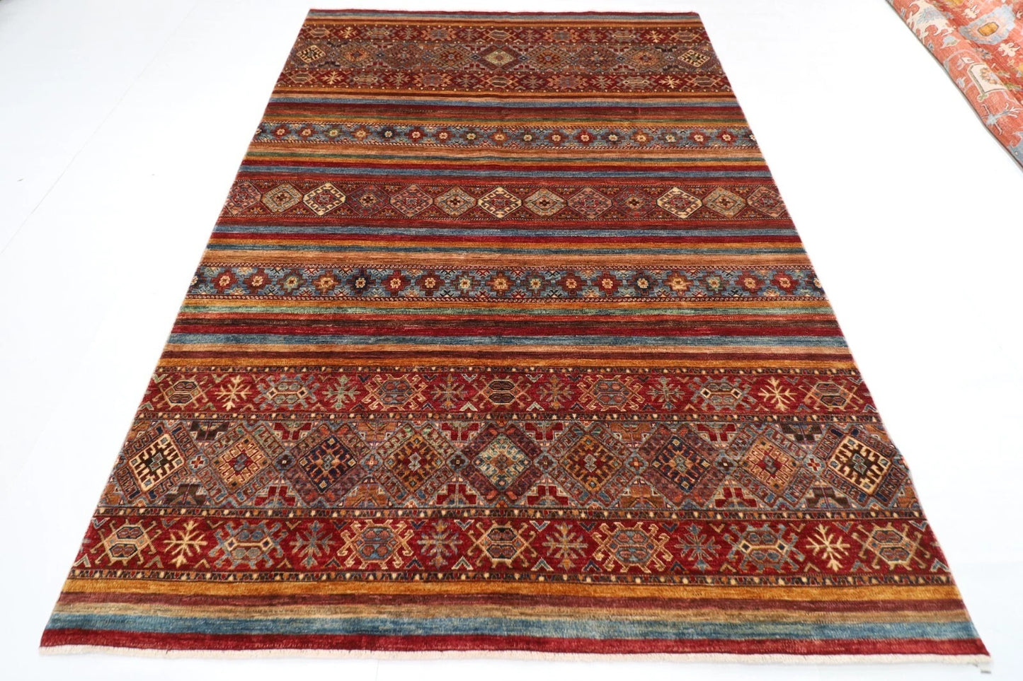 206 x 295 cm | Khorjun Afghan Tribal Hand Knotted Carpet