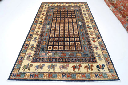 200 x 297 cm | Pazyryk Afghan Tribal Hand Knotted Carpet