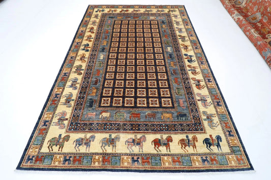 200 x 297 cm | Pazyryk Afghan Tribal Hand Knotted Carpet