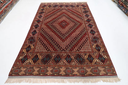 196 x 294 cm | Kabuli Silk Afghan Tribal Hand Knotted Carpet