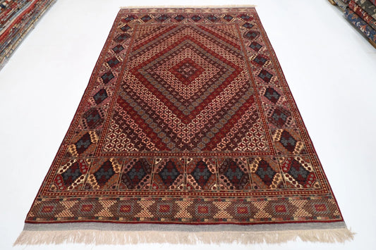 196 x 294 cm | Kabuli Silk Afghan Tribal Hand Knotted Carpet