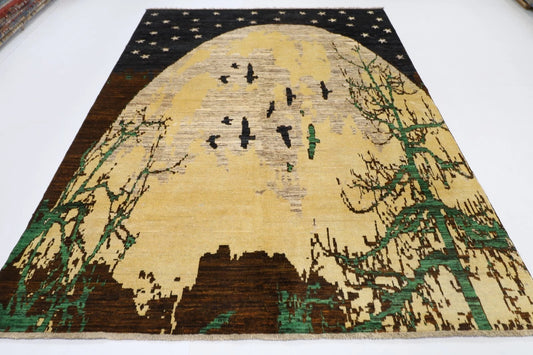 203 x 293 cm | Gabbeh Afghan Tribal Hand Knotted Carpet