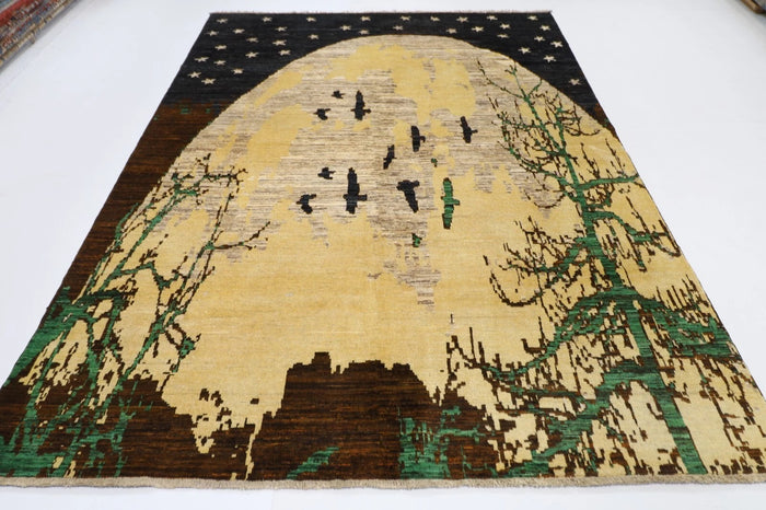 203 x 293 cm | Gabbeh Afghan Tribal Hand Knotted Carpet
