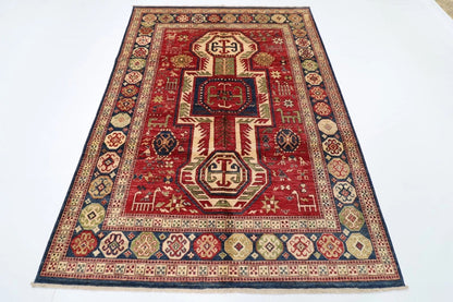 173 x 238 cm | Serapi Afghan Tribal Hand Knotted Veg Dye Wool Carpet