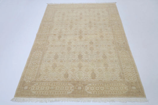 156 x 209 cm | Fine Afghan Tribal Hand Knotted Veg Dye Wool Carpet Low Pile