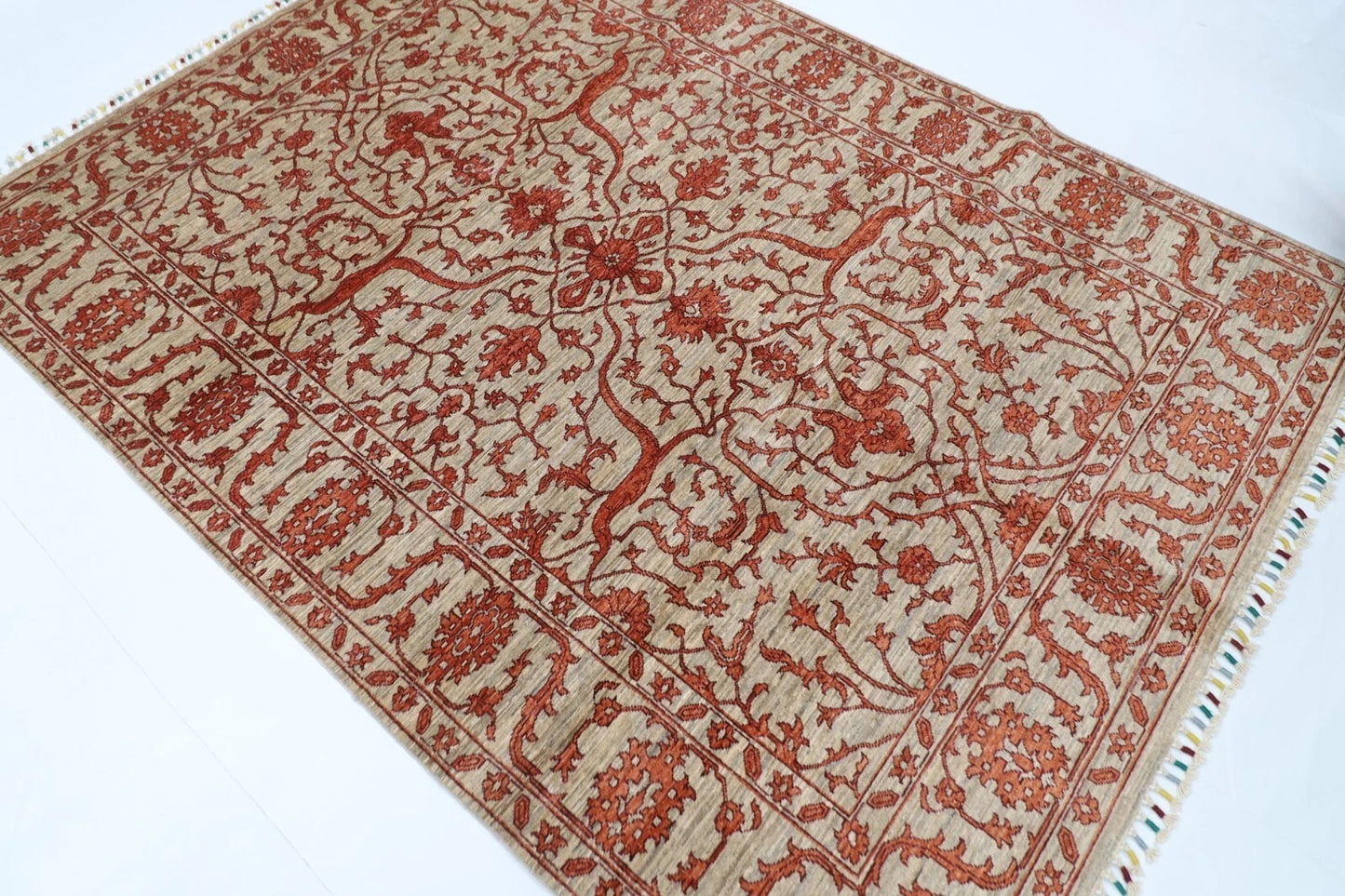 174 x 240 cm | Bidjar Afghan Tribal Hand Knotted Veg Dye Wool Carpet
