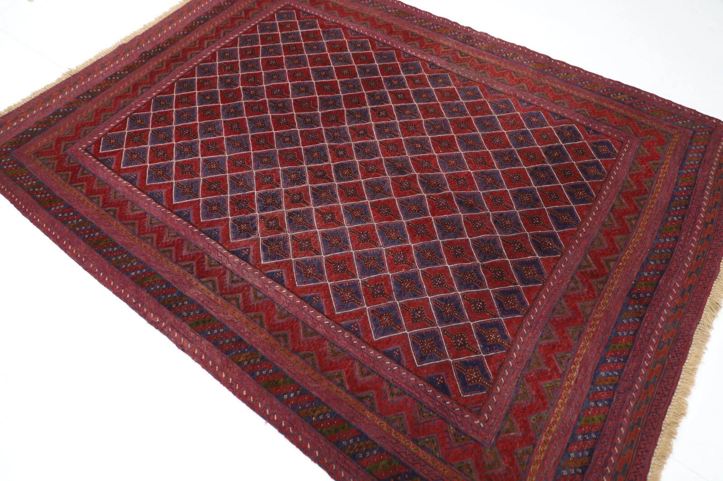 200 x 270 cm | Flat Weaved Carpet Kilim Afghan Tribal Hand Knotted Carpet