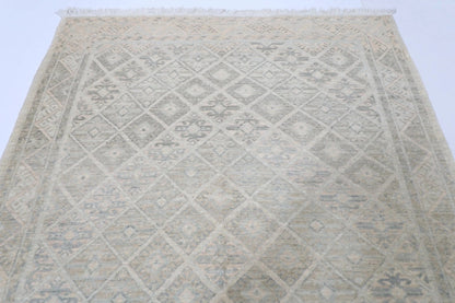 122 x 177 cm | Afghan Tribal Hand Knotted Veg Dye Wool carpet